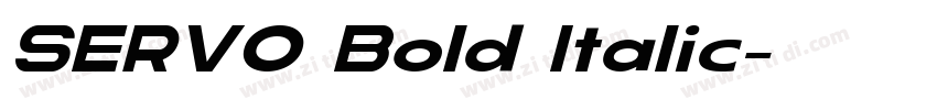 SERVO Bold Italic字体转换